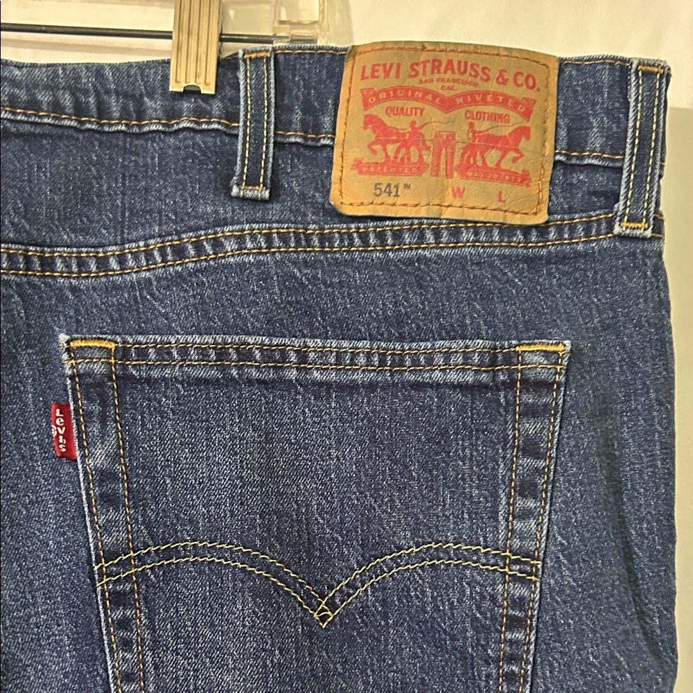 Men’s Levi's Straight Leg Big 44x33 Dark Jeans Work Cowboy Casual